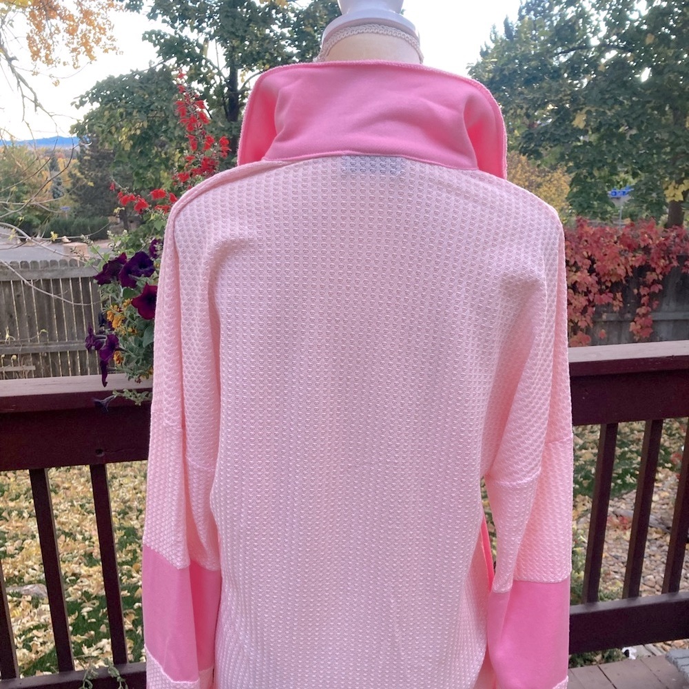 Patchwork Pink Button Up Jacket. - Picture 7 of 16